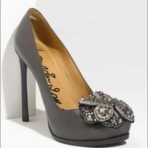 Lanvin Crystal Flower Pumps Alber Elbaz Era Designer Heels 39